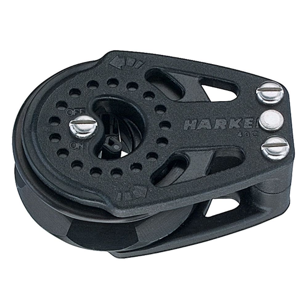 Harken Block - Carbo 40mm Single - Ratchet Cheek (Black)