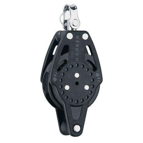 Harken Block - Carbo Ratchamatic 57mm Single - Becket / Standard Grip (Black)