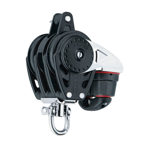 Harken Block - Carbo Ratchamatic 57mm Triple - 150 Cam-Matic / Becket / Standard Grip (Black)