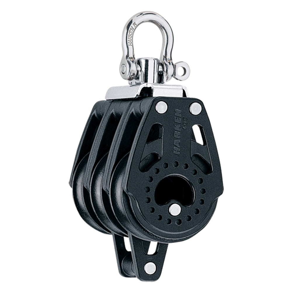 Harken Block - Carbo 40mm Triple - Swivel / Becket