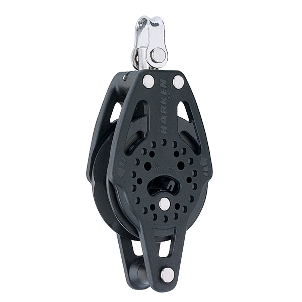 Harken Block - Carbo 75mm Single - Ratchet - Swivel / Becket (Black)