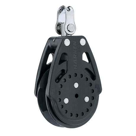 Harken Block - Carbo Ratchamatic 75mm Single - Swivel / Standard Grip (Black)