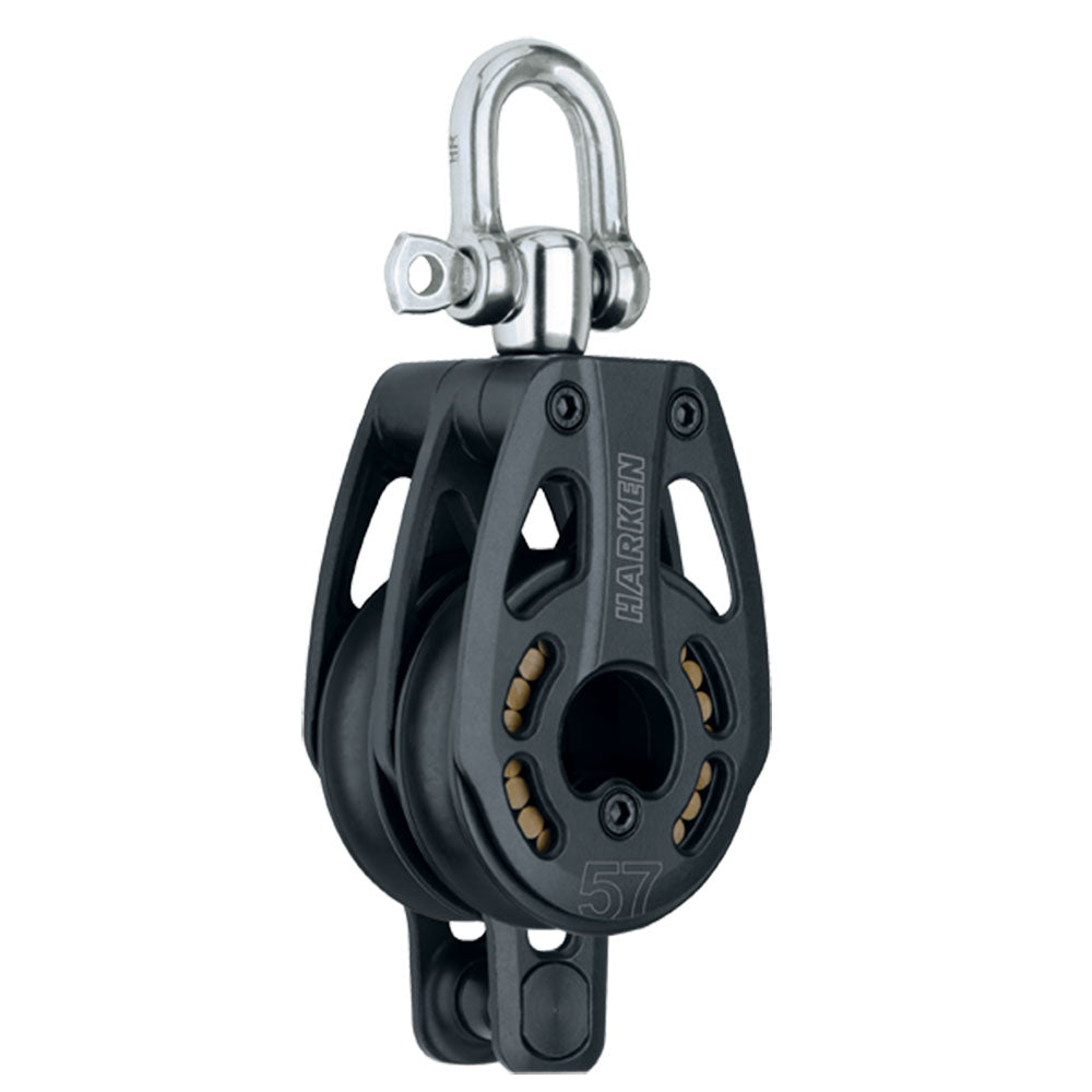 Harken Block - Black Magic 57mm Double - Swivel / Becket