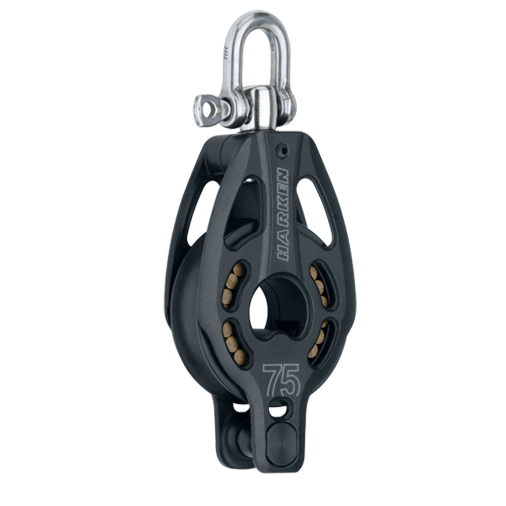 Harken Block - Black Magic 75mm Single - Swivel / Becket