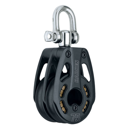 Harken Block - Black Magic 75mm Double - Swivel