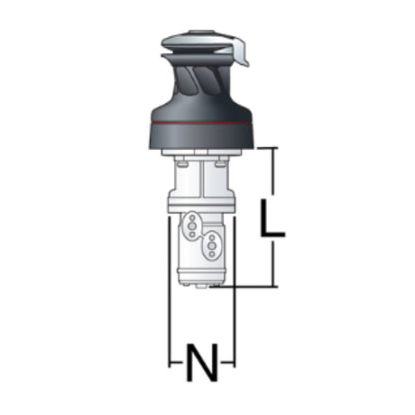 Harken Hydraulic Winch: Radial Size 46 (All Bronze) - 2 Speed_Additional1