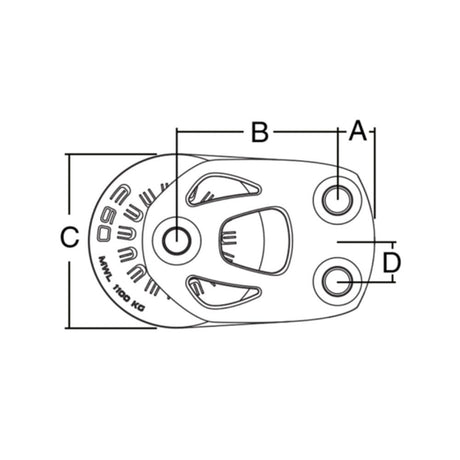 Harken Block - Element 45mm Single - Footblock_Additional1