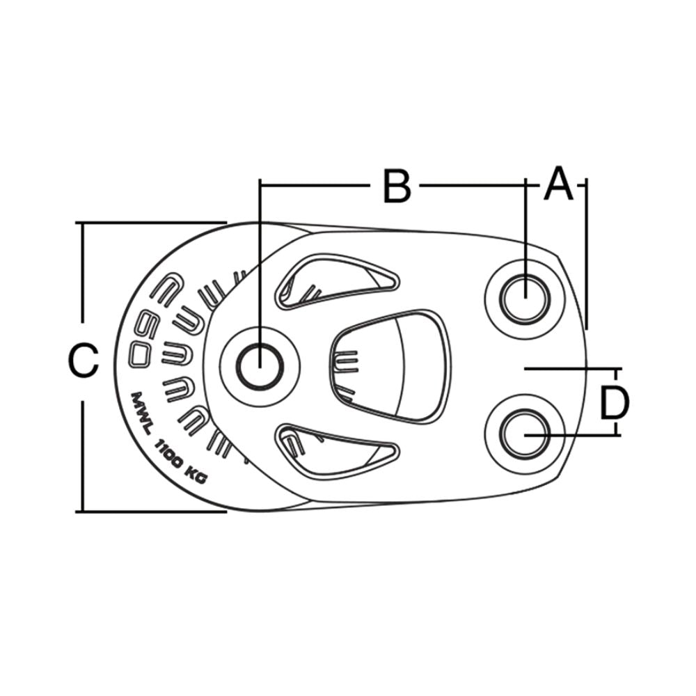 Harken Block - Element 45mm Double - Footblock_Additional1