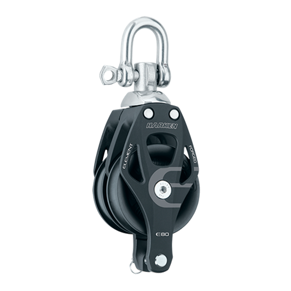 Harken Block - Element 80mm Double - Swivel / Becket