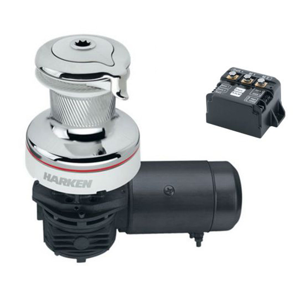 Harken Electric Winch: Radial Size 70 Right Mount - 24V (All Chrome)