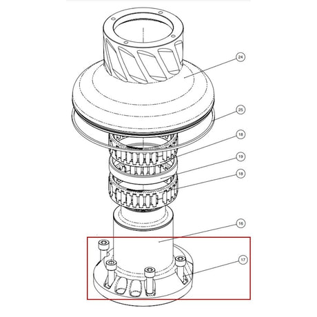 Harken Spare: Screw (M8x25 UNI 5931) for Radial Winch 46 to 70