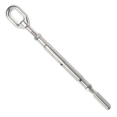 Hayn Eye to Swage Tubular Lifeline Turnbuckle TT w/ Handy Crimp Stud - 1/8" Wire, 1/4-28 Thread