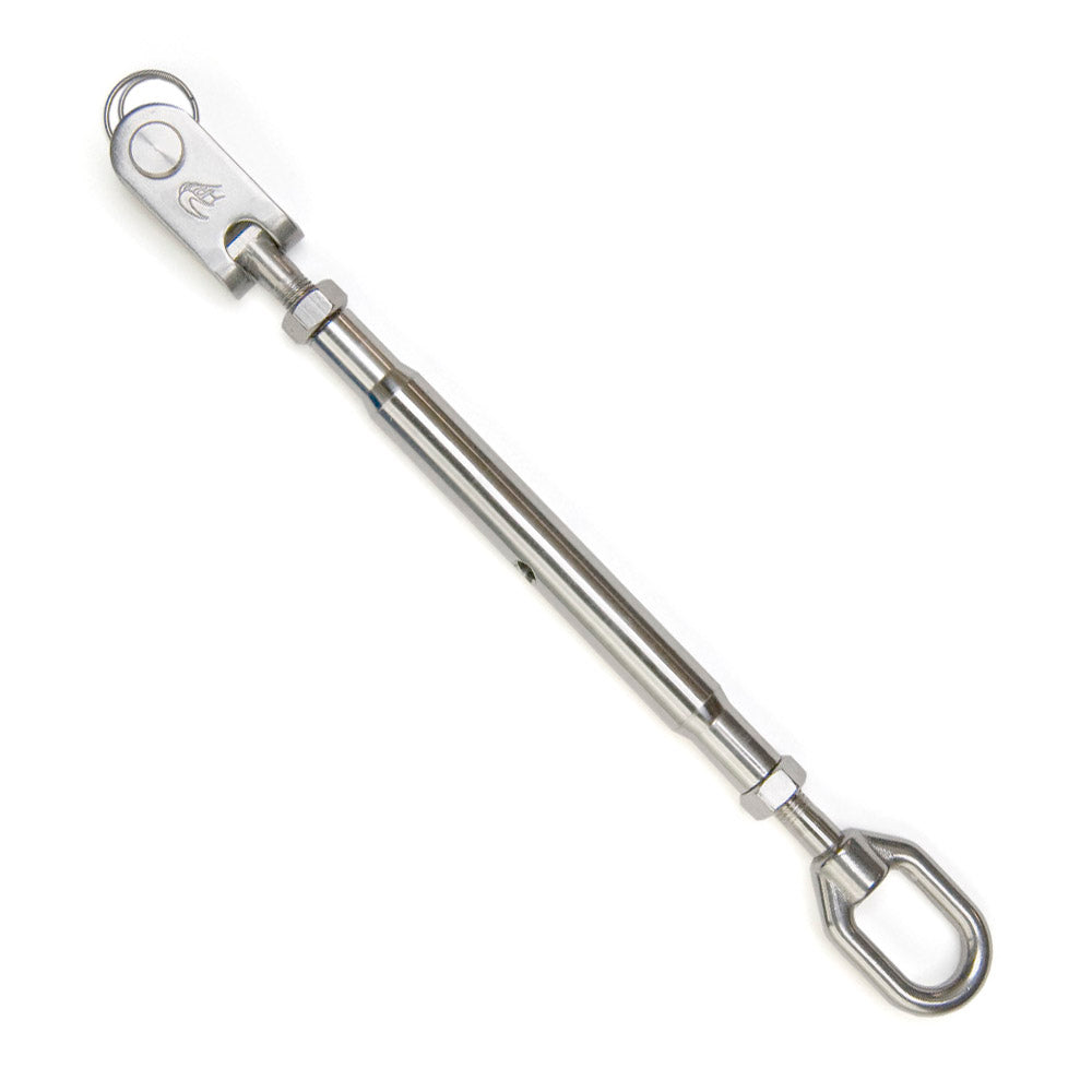 Hayn Eye to Jaw Tubular Lifeline Turnbuckle TT - 1/4" Pin, 3/32" - 5/32" Wire