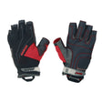 Harken Sport Sailing Glove Reflex 3/4 Finger - Black/Grey /Red