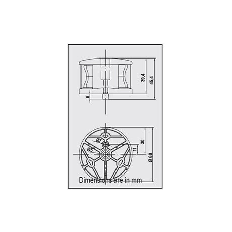 Lalizas All Round Lights - FOS 20, White LED (Black Housing)_Additional1