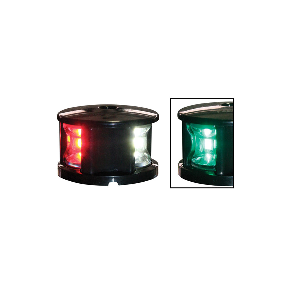 Lalizas Tri-Color Lights - FOS 12 Horizontal Mount 360&deg, 2nm (Black Housing)