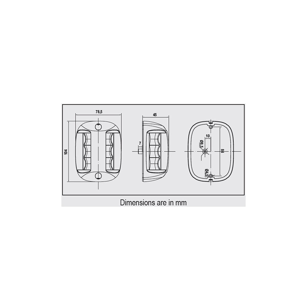 Lalizas Masthead & Anchor Lights - FOS 20 LED 225&deg; (Black Housing)_Additional1