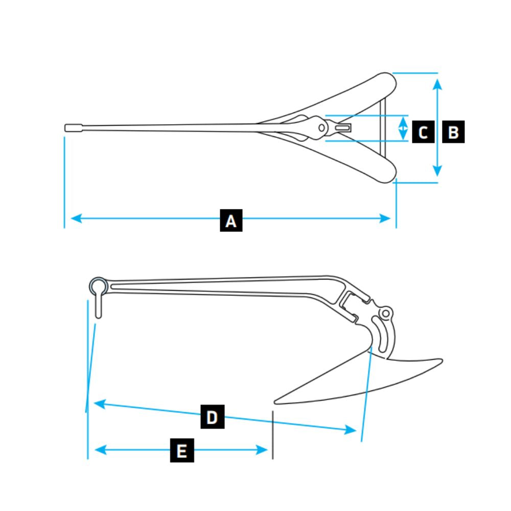 Lewmar Delta Anchor - CQR (Stainless Steel) - 75 lb (34 kg)_Additional1