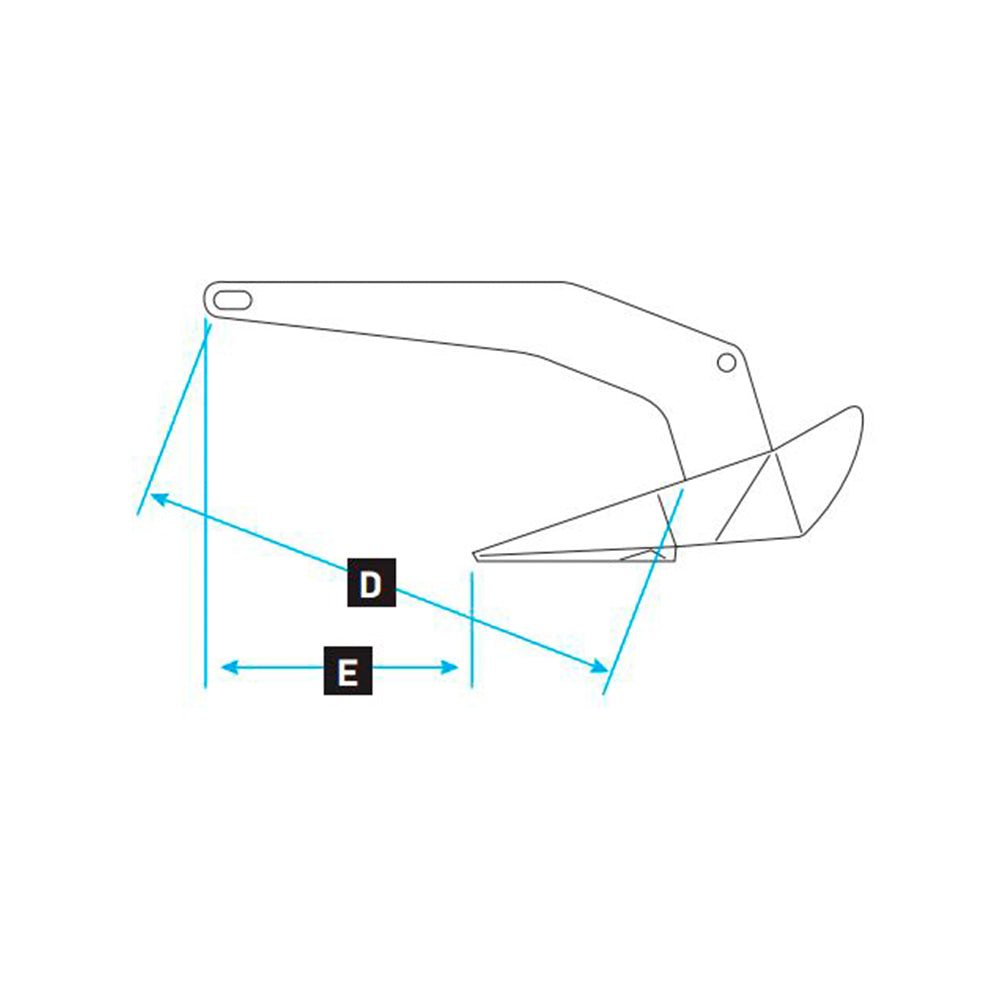 Lewmar Delta Anchor (Galvanised) - 35 lb (15.9 kg)_Additional2