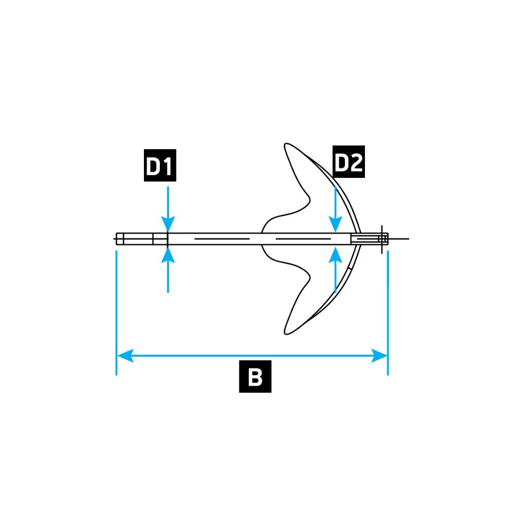 Lewmar Claw Anchor (Galvanised) - 11 lb (5 kg)_Additional3