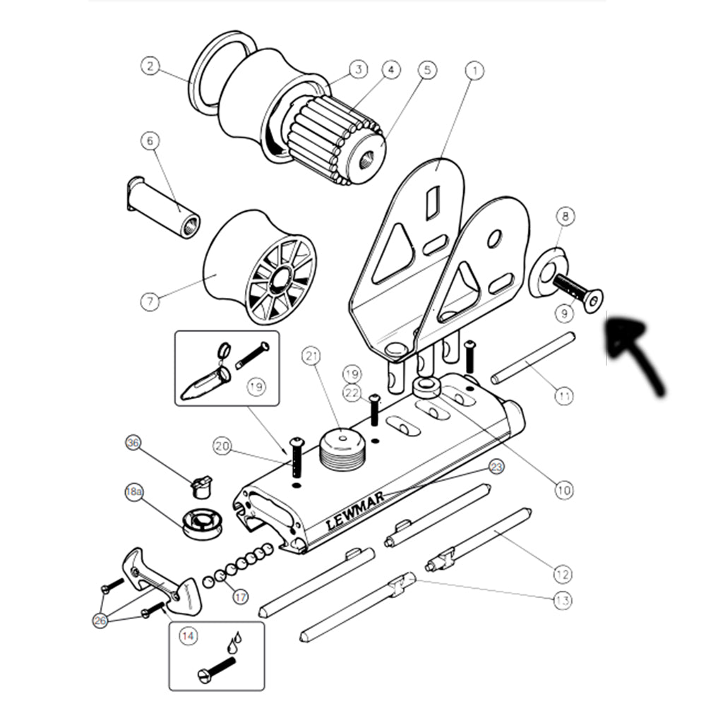 Lewmar Size 3 Stirrup Screw_Additional1