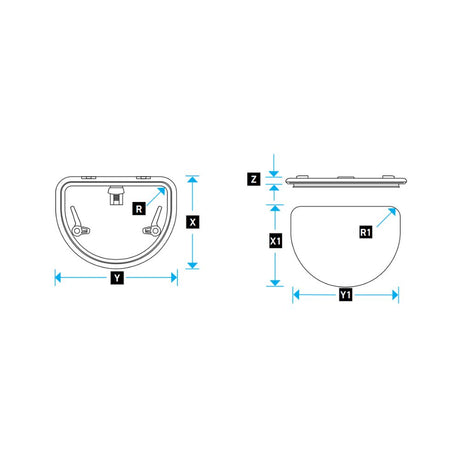 Lewmar Low Profile D-Hatch Size 64 - 19 11/16 in. x 23 5/8 in. Flange Base_Additional1