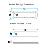 Lewmar Atlantic Portlight Size 60 (200 x 600 mm) Opening Window Smoke Acrylic / Silver Frame (AV)_Additional1