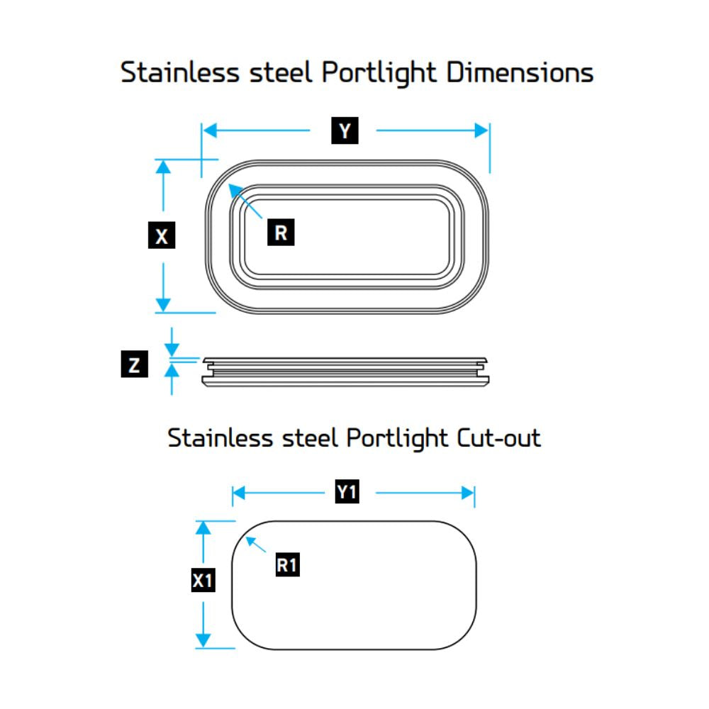 Lewmar Stainless Portlight Size 0 Fixed, White Trim_Additional1