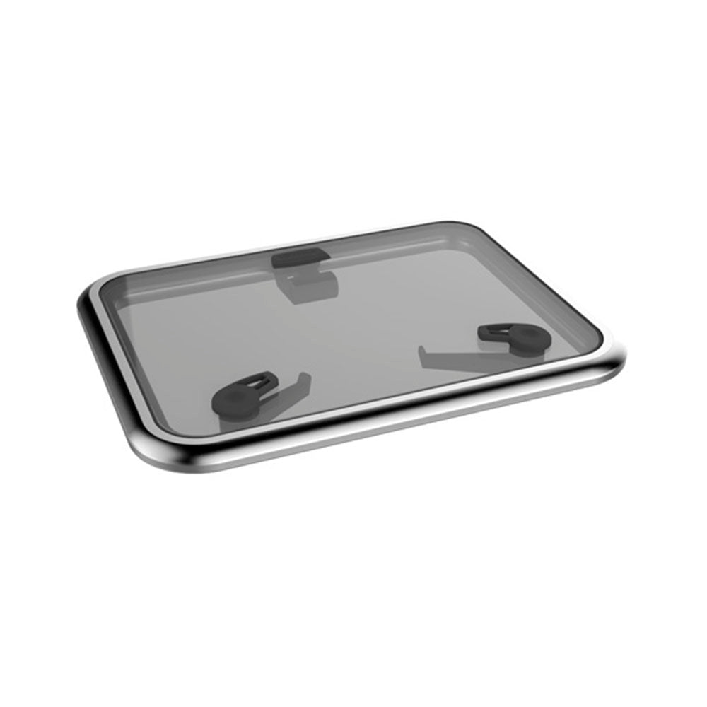 Lewmar Low Profile Hatch Size 60 - 22 11/16 x 22 11/16 in. Flange w/ Stay (Grey/Silver)