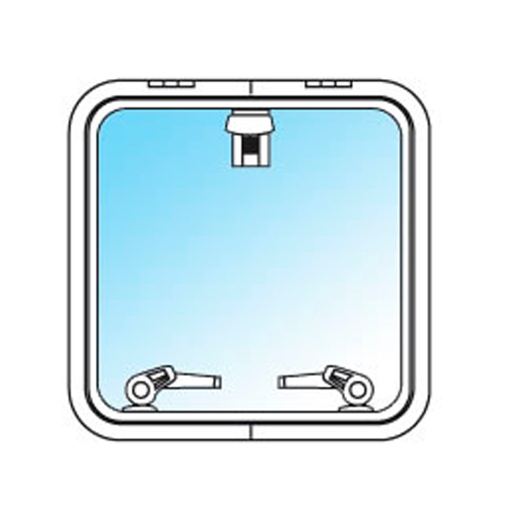 Lewmar Low Profile Hatch Size 60 - 22 11/16 x 22 11/16 in. Flange Base (Green/Silver)