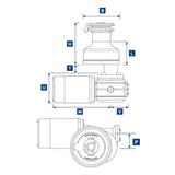 Lewmar EVO - Size 40 Electric Winch Complete Kit (E) (Aluminum Grey) 12V_Additional1