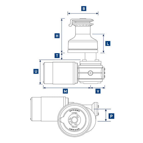 Lewmar EVO - Size 40 Electric Winch Complete Kit (E) (Chrome) 12V_Additional1