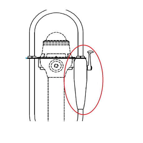 Lewmar Control Mechanism Kit Cranked Handle and Fascia Plate