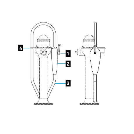 Lewmar Enguard Constellation Pedestal + Straight Guardrail Kit_Additional1