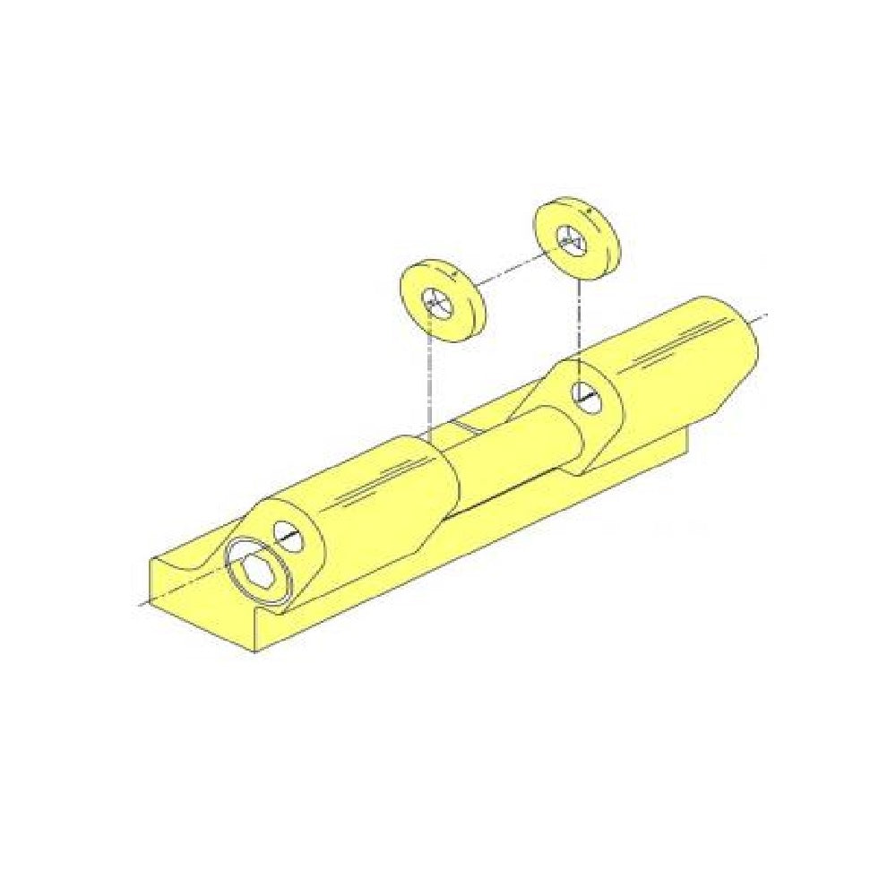 Lewmar Atlantic Port Size 10 Opening Hinge Block (screws to outer frame)