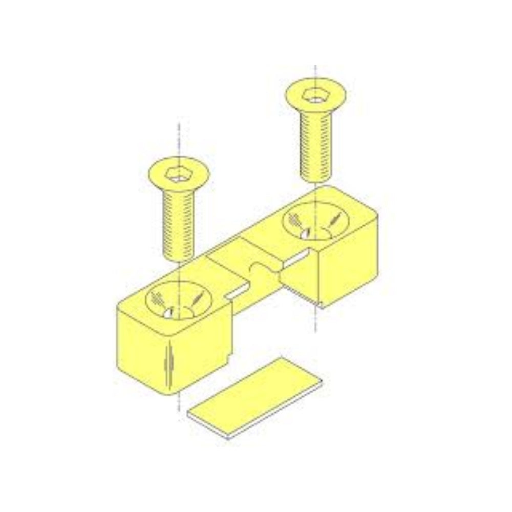 Lewmar Atlantic Port Catch Block (screws to outer frame) - Grey