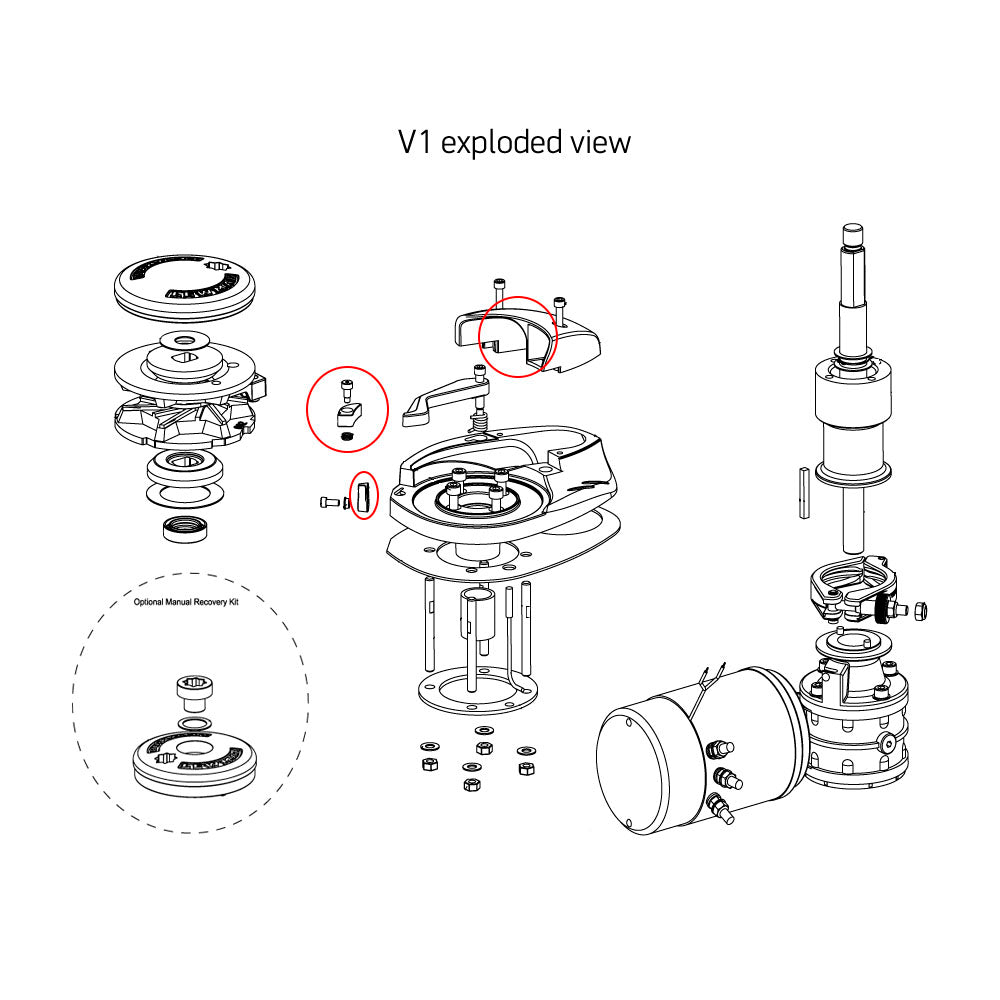 Lewmar Manual Recovery Pawl Kit