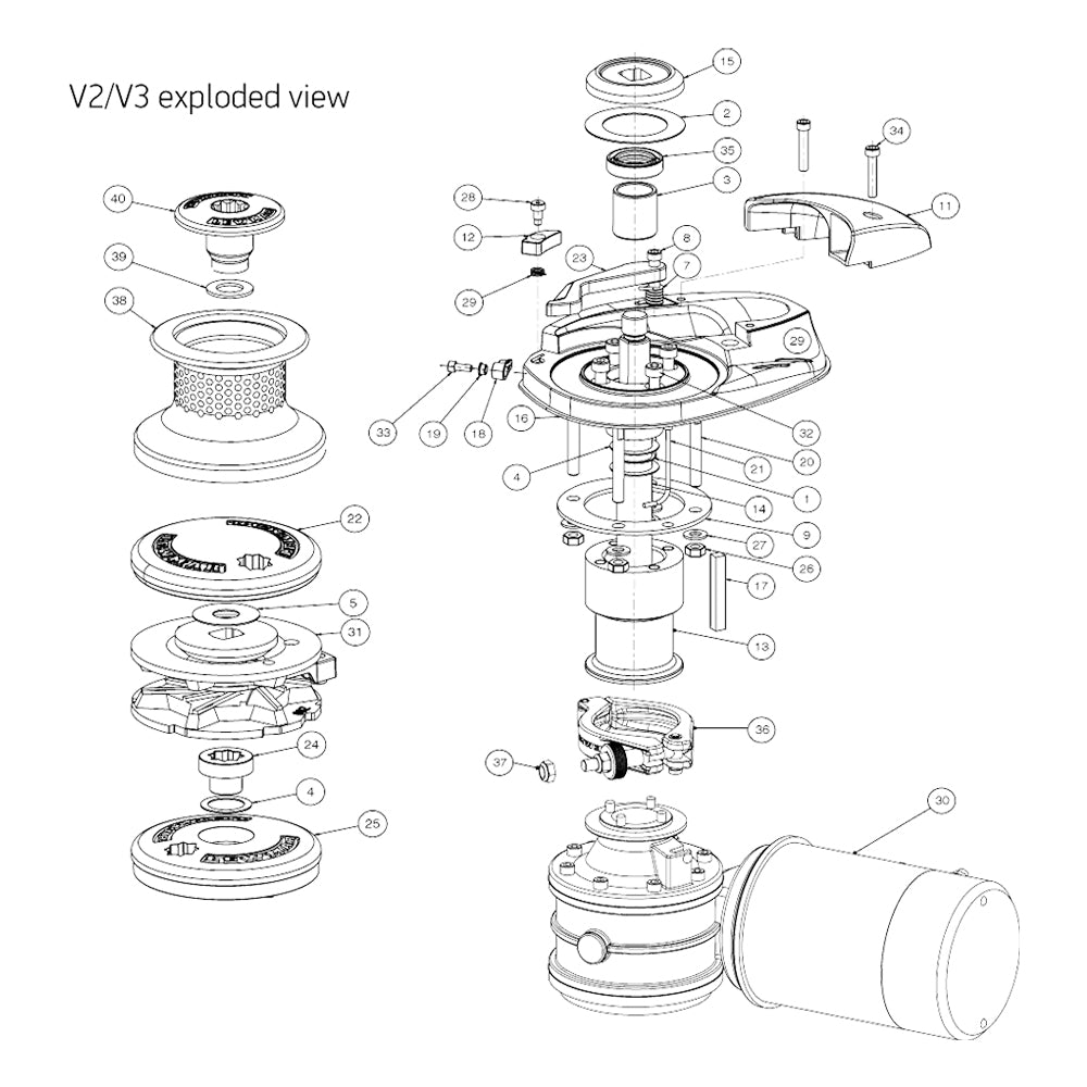 Lewmar Mounting Kit (Metric) V1/2/3