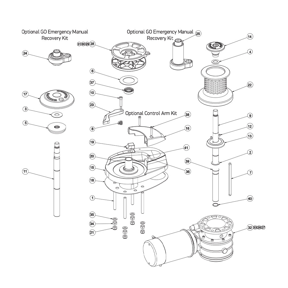 Lewmar CPX 4/5 Gypsy Drum Drive Shaft Kit