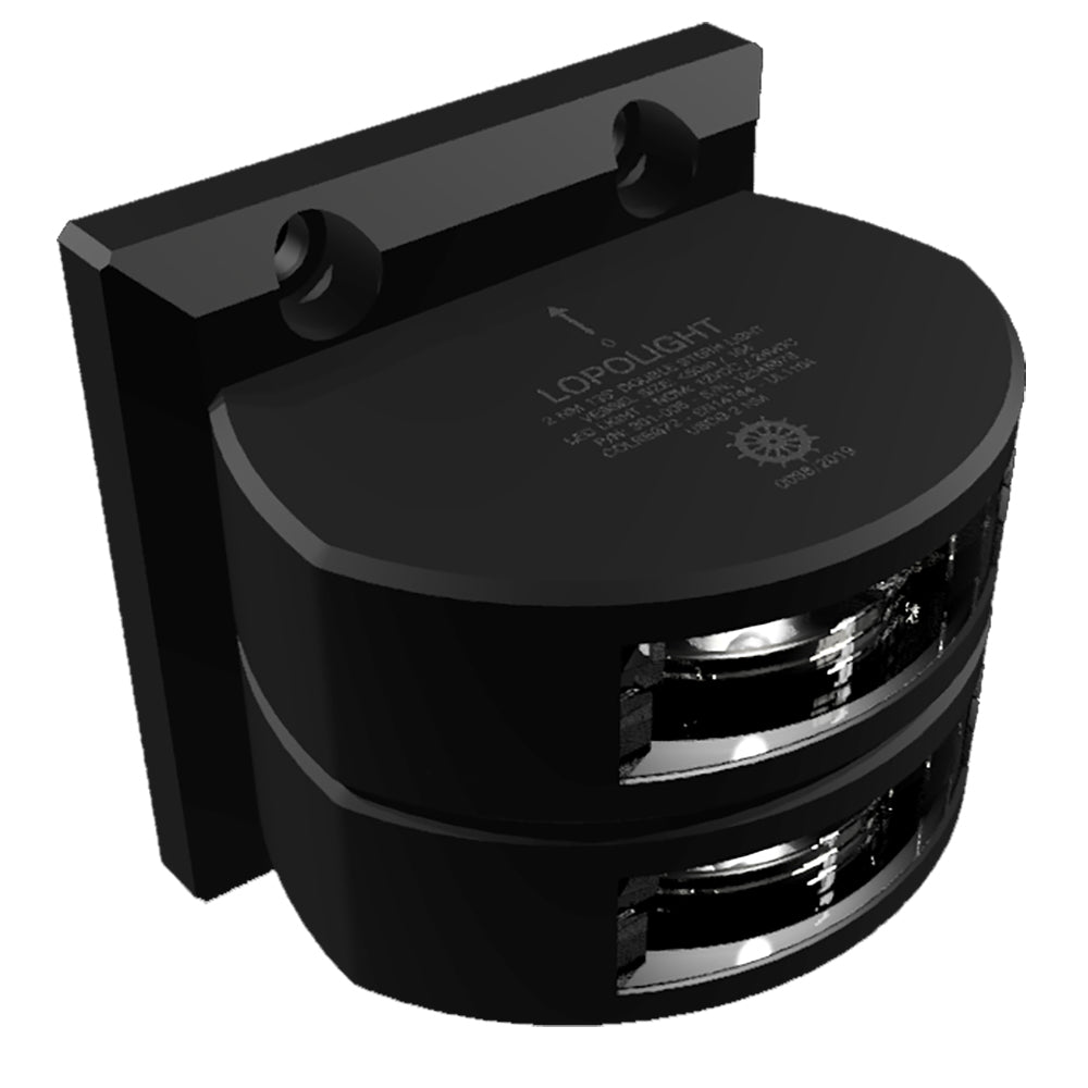 Lopolight Stern Lights - Vertical Mount 135&deg; 2nm, Double (Black Housing)