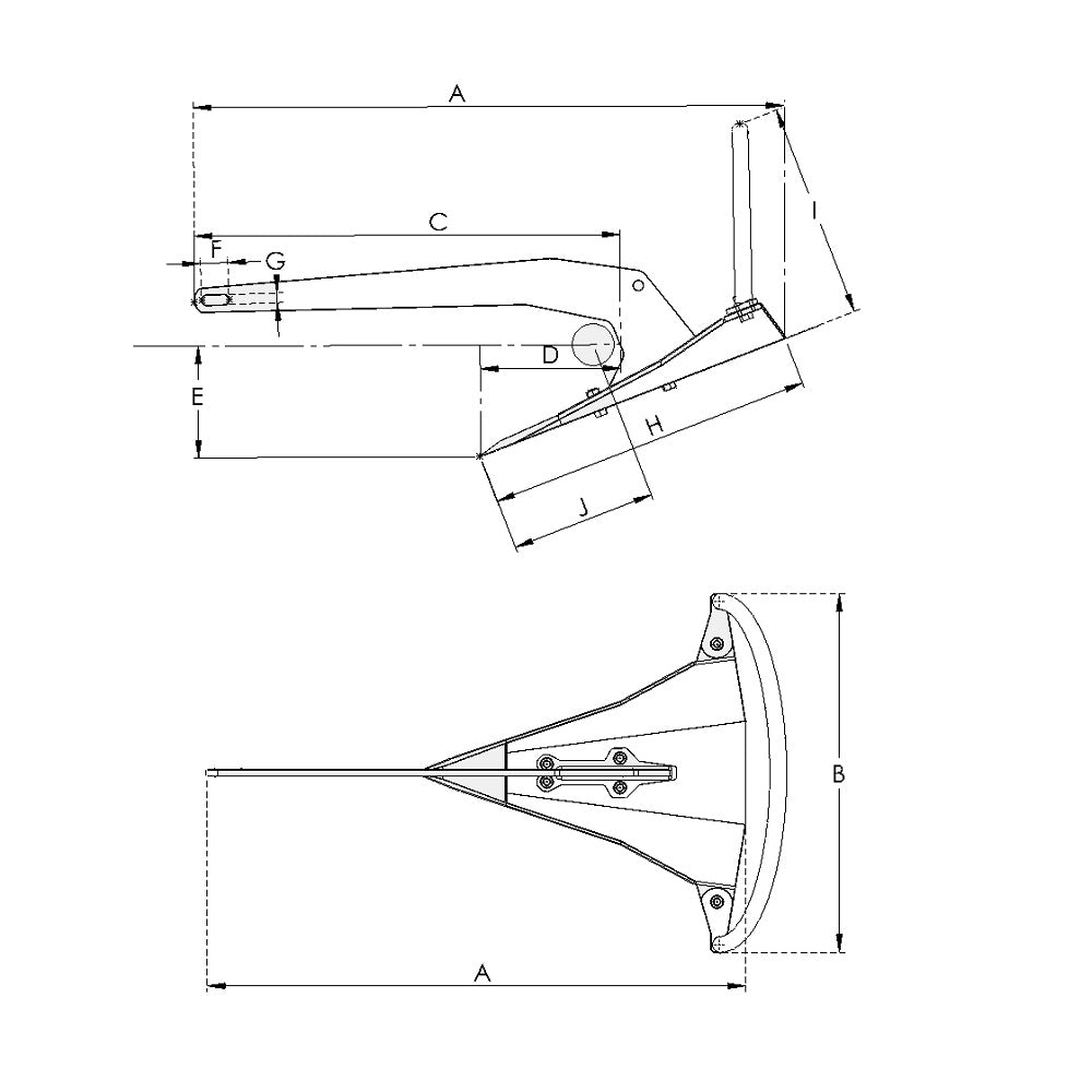 Mantus Anchors Spade Anchor - M1 (Galvanised) - 105 lb (47.6 kg)_Additional1