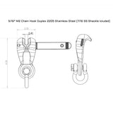 Mantus M2 5/16 Stainless Steel Chain Hook_Additional1