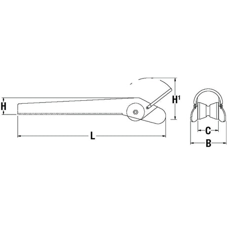 Maxwell Fixed Bow Roller with Anchor Loop_Additional1