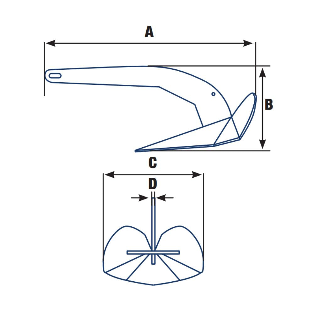 Maxwell Delta Anchor - Maxset (Galvanised) - 15 lb (6.8 kg)_Additional1