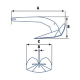 Maxwell Delta Anchor - Maxset (Galvanised) - 15 lb (6.8 kg)_Additional1