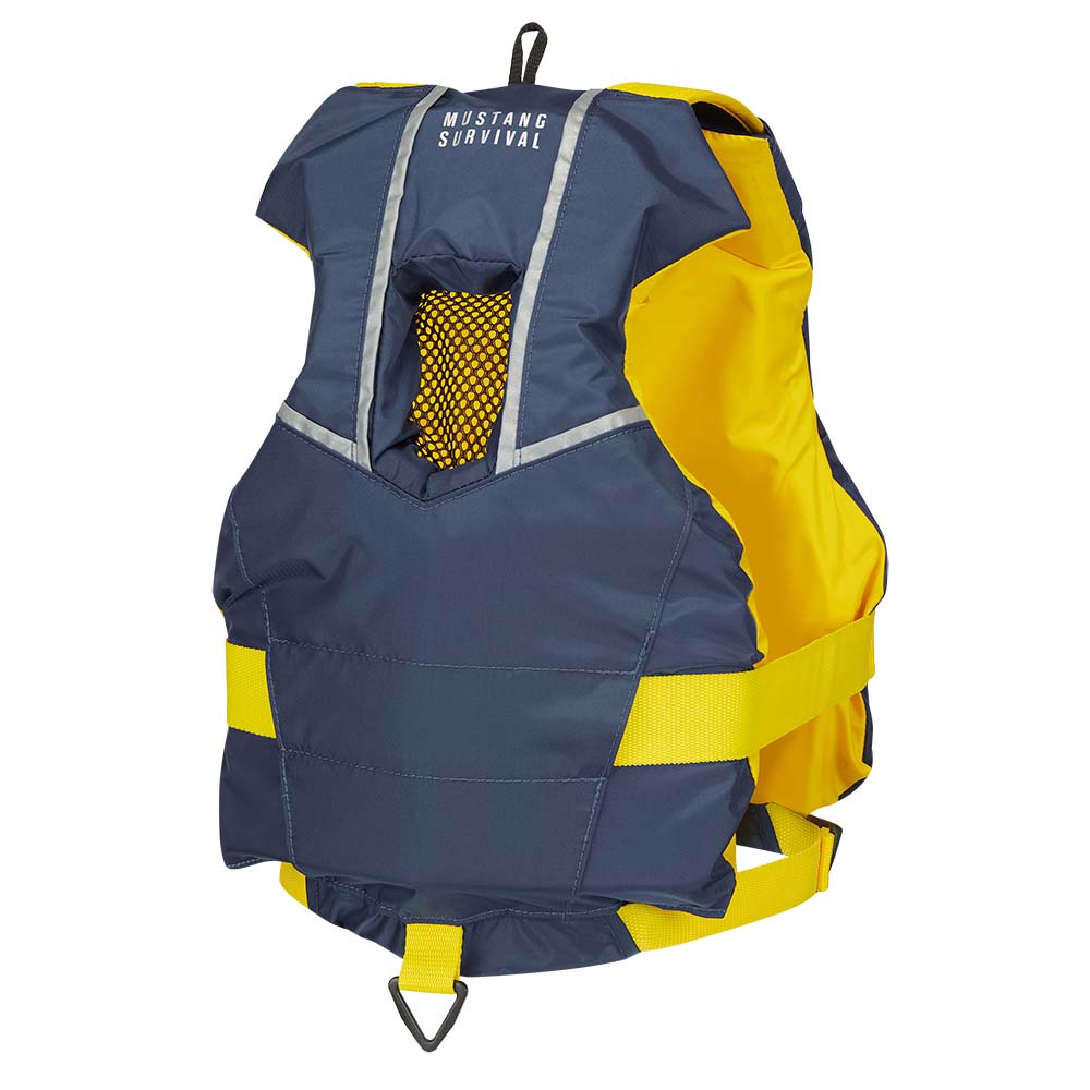 Mustang Youth Bobby Foam Vest - 55-88lbs - Yellow/Navy_Additional2