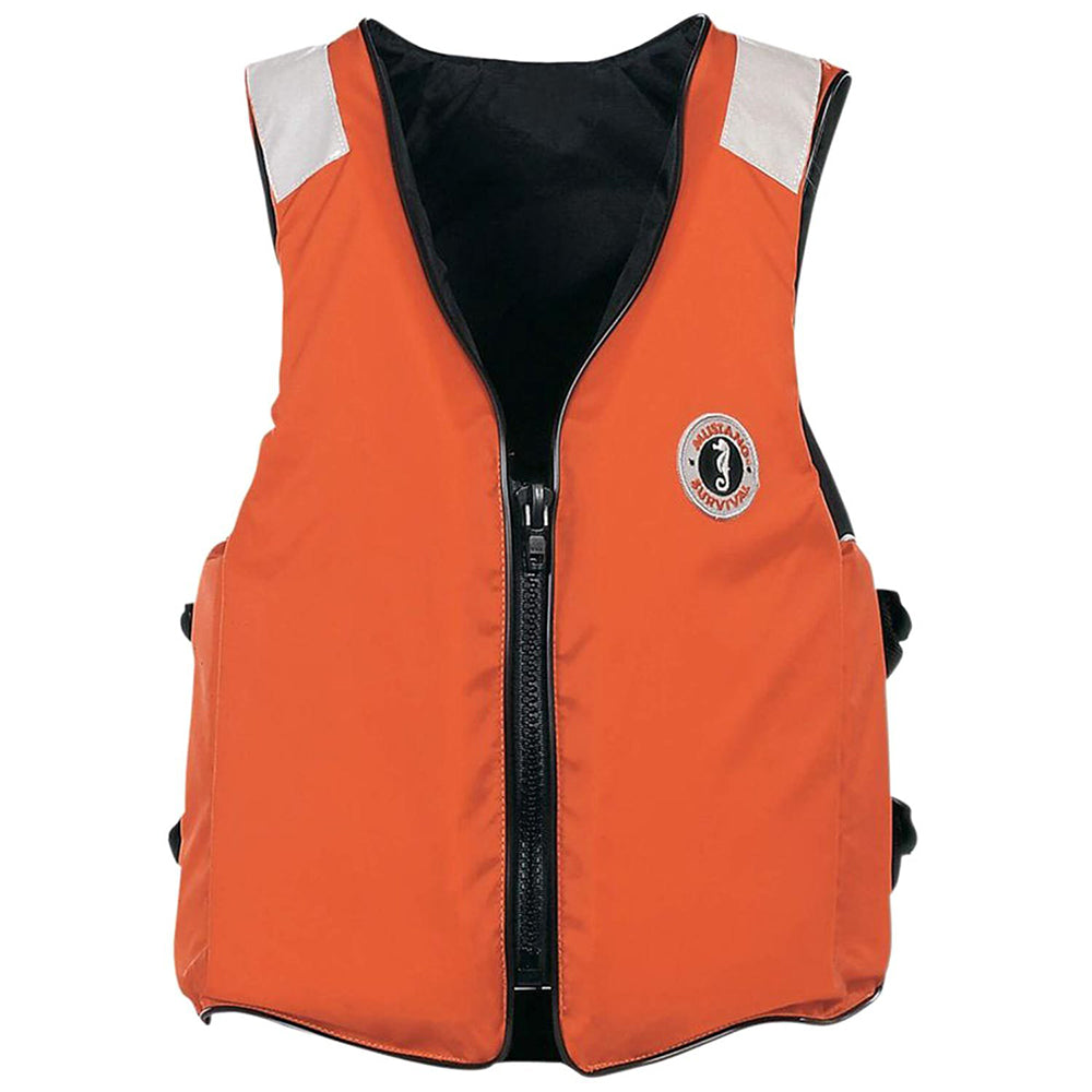 Mustang Classic Industrial Flotation Vest w/SOLAS Tape - Orange