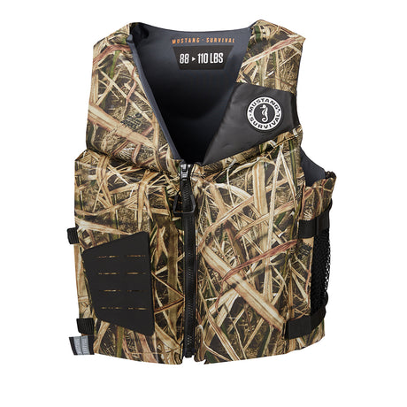 Mustang Rev Young Adult Foam Vest - Camo Mossy Oak/Shadow Grass Blades