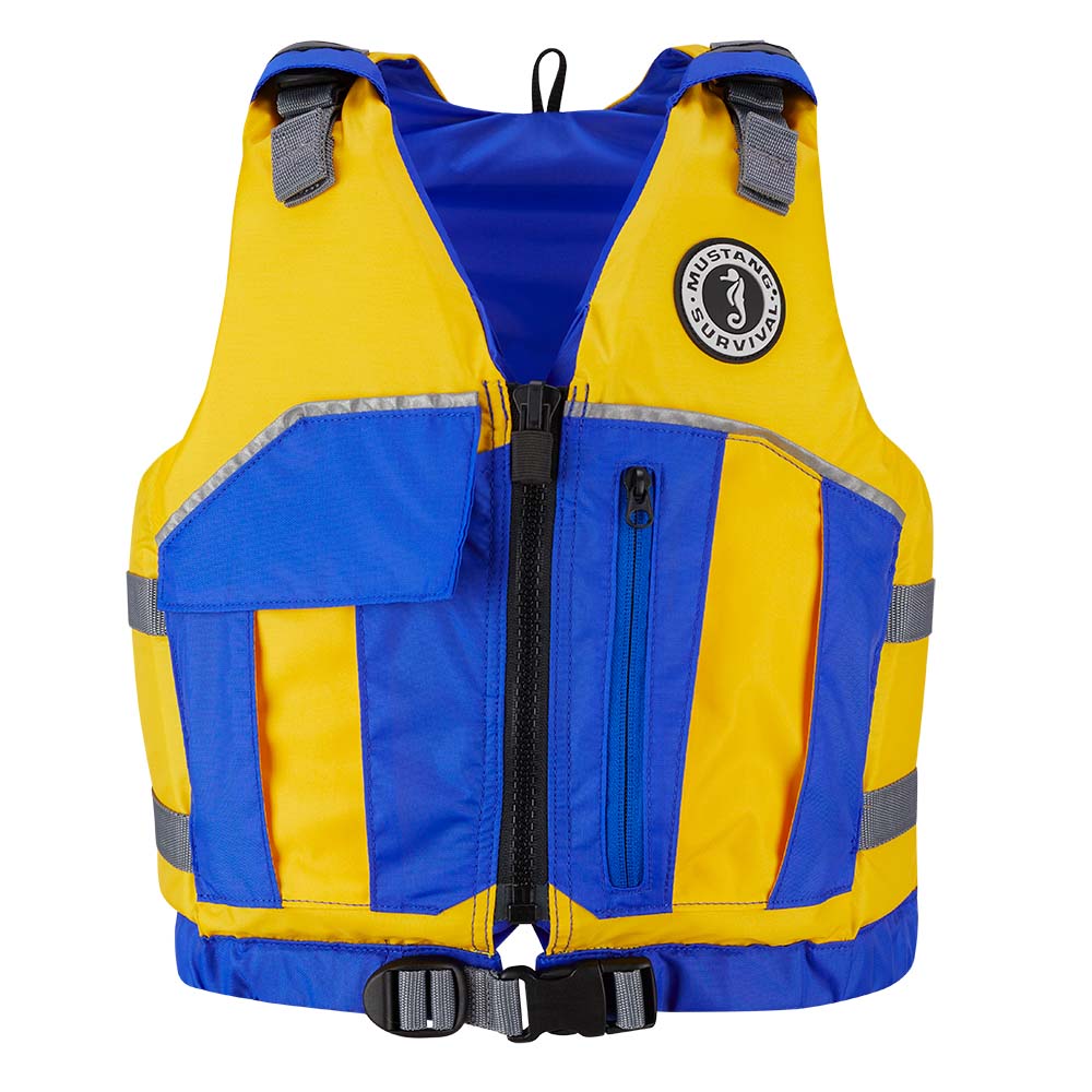 Mustang Youth Reflex Foam Vest - Yellow/Royal Blue - 55-88lbs_Additional1