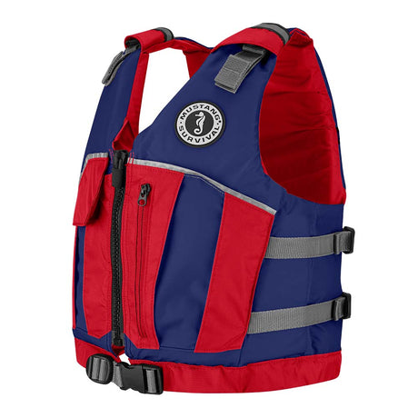 Mustang Youth Reflex Foam Vest - Navy/Red - 55-88lbs